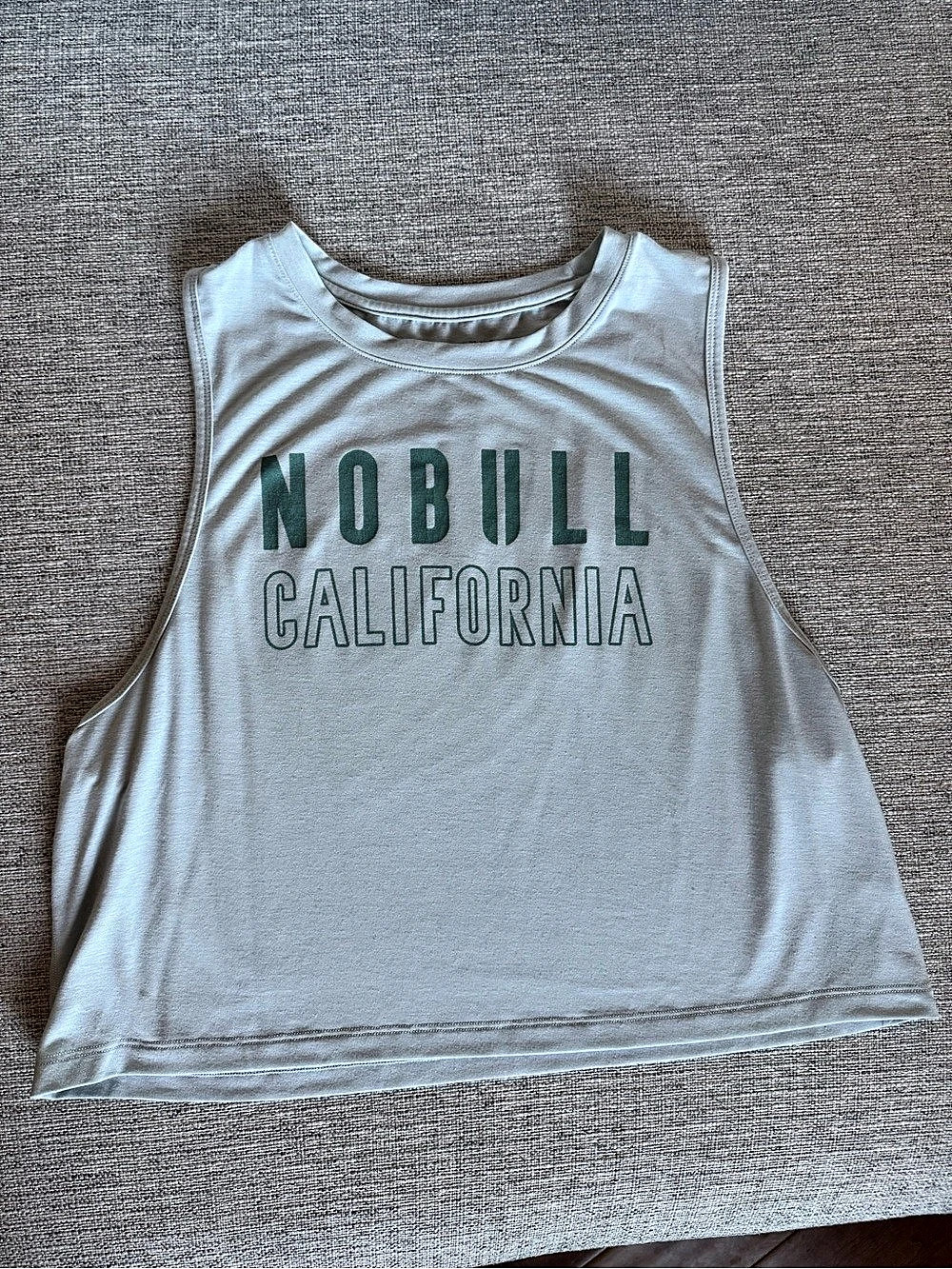 NOBULL Malibu California Cropped Muscle Tank Teal Blue Women’s L